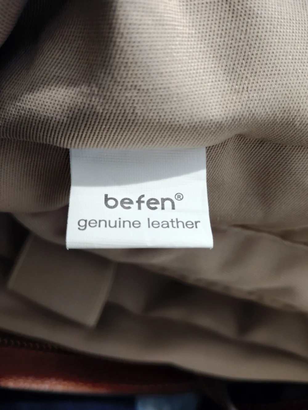 Befen Classic Brown  Genuine Leather Laptop / Shoulder Tote Bag - Women